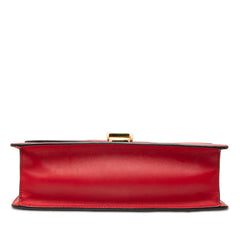 グッチ シェリーライン シルヴィ ショルダーバッグ ハンドバッグ 421882 レッド レザー レディース GUCCI 【中古】