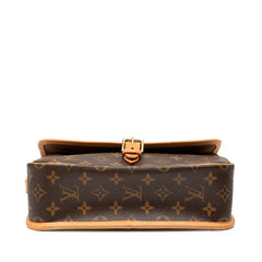 ルイ ヴィトン モノグラム ソローニュ ショルダーバッグ M42250 ブラウン PVC レザー レディース LOUIS VUITTON 【中古】