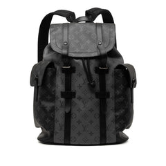 ルイ ヴィトン モノグラム エクリプス クリストファーMM リュック バックパック M45419 ブラック グレー PVC レザー メンズ LOUIS VUITTON 【中古】