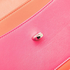 ディオール バイカラー 斜め掛け チェーン ショルダーバッグ レッド ピンク レザー レディース Dior 【中古】