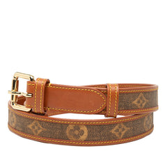 ルイ ヴィトン モノグラム ティセ ベルト サイズ:85/34 ブラウン PVC レザー レディース LOUIS VUITTON 【中古】