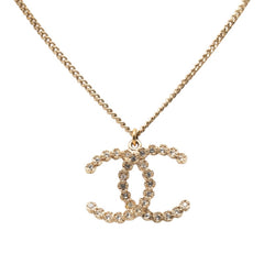 シャネル ココマーク ネックレス ゴールド メッキ ラインストーン レディース CHANEL 【中古】
