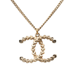 シャネル ココマーク ネックレス ゴールド メッキ ラインストーン レディース CHANEL 【中古】