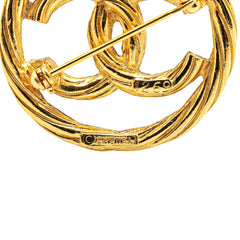 シャネル ココマーク ラウンド ブローチ ゴールド メッキ レディース CHANEL 【中古】