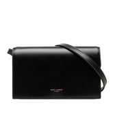 サンローラン 斜め掛け ショルダーバッグ ブラック レザー レディース SAINT LAURENT 【中古】