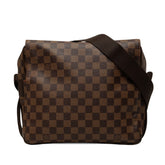ルイ ヴィトン ダミエ ナヴィグリオ 斜め掛け ショルダーバッグ N45255 ブラウン PVC レザー レディース LOUIS VUITTON 中古
