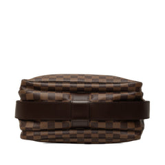 ルイ ヴィトン ダミエ ナヴィグリオ 斜め掛け ショルダーバッグ N45255 ブラウン PVC レザー レディース LOUIS VUITTON 中古