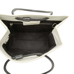 バレンシアガ ショッピング トートXXS ハンドバッグ ショルダーバッグ 2WAY 572411 ホワイト ブラック レザー レディース BALENCIAGA 【中古】