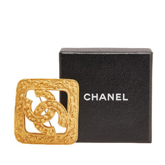 シャネル ヴィンテージ ココマーク ひし形 モチーフ ブローチ ゴールド メッキ レディース CHANEL 【中古】