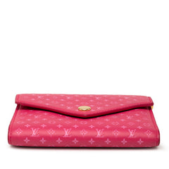 ルイ ヴィトン ナノグラム ポルトフォイユ ヴィクトリーヌ 二つ折り財布 M82234 ローズ カーフレザー レディース LOUIS VUITTON 【中古】