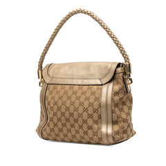 グッチ GGキャンバス ベラ ハンドバッグ ショルダーバッグ 2WAY 282301 ベージュ ゴールド キャンバス レザー レディース GUCCI 【中古】