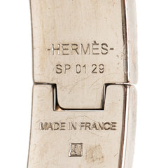 エルメス クリックH PM バングル ブレスレット シルバー ブラック メタル レディース HERMES 【中古】