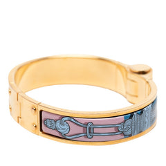 エルメス シャルニエールPM バングル ゴールド マルチカラー メッキ レディース HERMES 【中古】