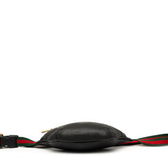 グッチ シェリーライン ボディバッグ ウエストバッグ 527792 ブラック レザー メンズ GUCCI 【中古】