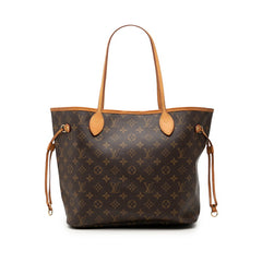 ルイ ヴィトン モノグラム ネヴァーフルMM トートバッグ ショルダーバッグ M41178 ブラウン PVC レザー レディース LOUIS VUITTON 【中古】
