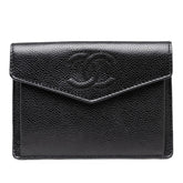 シャネル ココマーク ポーチ 財布 ブラック キャビアスキン レディース CHANEL 【中古】