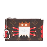 ルイ ヴィトン モノグ ポシェット クレ とライバルマスク コインケース キーケース M60213 ブラウン ホワイト マルチカラー PVC レザー レディース LOUIS VUITTON 【中古】