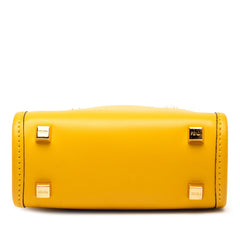フェンディ サンシャイン ショッパー ミニ トートバッグ ショルダーバッグ 2WAY 8BS051 イエロー ブラウン レザー レディース FENDI 【中古】