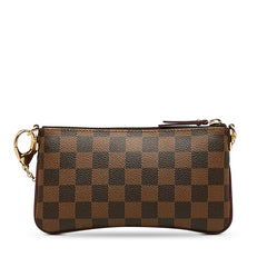ルイ ヴィトン ポシェット ミラ MM チェーン アクセサリーポーチ N63091 ブラウン PVC レザー レディース LOUIS VUITTON 中古