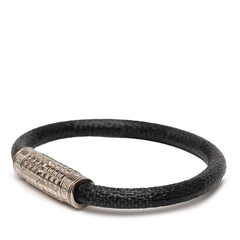 ルイ ヴィトン ダミエ グラフィット ブラスレ ディジット ブレスレット M6626D ブラック レザー メタル メンズ LOUIS VUITTON 【中古】