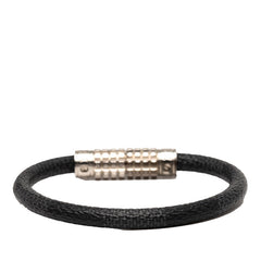 ルイ ヴィトン ダミエ グラフィット ブラスレ ディジット ブレスレット M6626D ブラック レザー メタル メンズ LOUIS VUITTON 【中古】