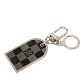 ルイ ヴィトン ダミエ ポルト クレ ポルト アドレス バッグチャーム キーホルダー M65770 シルバー ブラック メタル レディース LOUIS VUITTON 【中古】