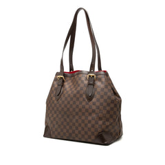 ルイ ヴィトン ダミエ ハムステッド GM ショルダーバッグ N51203 ブラウン PVC レザー レディース LOUIS VUITTON 【中古】