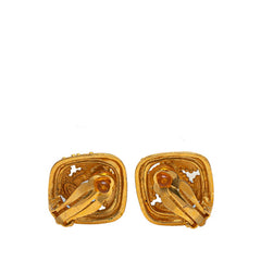 シャネル ヴィンテージ ココマーク ひし形 モチーフ イヤリング ゴールド メッキ レディース CHANEL 【中古】