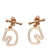 エルメス トネール スタッド スウィング ピアス ピンクゴールド メッキ レディース HERMES 中古