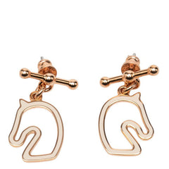 エルメス トネール スタッド スウィング ピアス ピンクゴールド メッキ レディース HERMES 中古