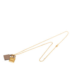 エルメス オーケリーPM ペンダント ネックレス ゴールド エトゥープ グレー メッキ スイフト レディース HERMES 【中古】