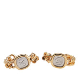 ルイ ヴィトン チェーン モチーフ IDピアス M61093 ゴールド シルバー メッキ メタル レディース LOUIS VUITTON 【中古】