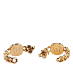 ルイ ヴィトン チェーン モチーフ IDピアス M61093 ゴールド シルバー メッキ メタル レディース LOUIS VUITTON 【中古】