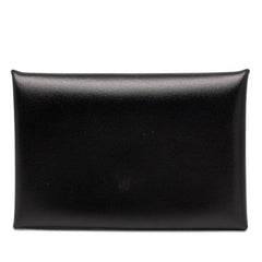 エルメス カルヴィ コインケース 小銭入れ ブラック ボックスカーフ レディース HERMES 【中古】