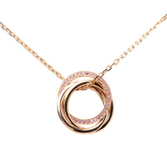カルティエ トリニティ ペンダント ネックレス ピンクサファイヤ K18PG ピンクゴールド 750 レディース CARTIER 【中古】