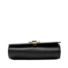 サンローラン Yライン チェーン ショルダーバッグ ブラック レザー レディース SAINT LAURENT 【中古】