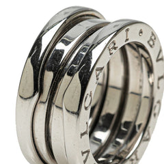 ブルガリ ビーゼロワン 2バンド リング 指輪 #48 K18WG ホワイトゴールド レディース BVLGARI 【中古】