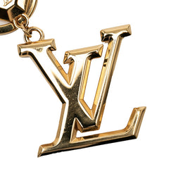 ルイ ヴィトン ポルトクレ LVファセット ロゴ キーリング キーホルダー M65216 ゴールド メッキ レディース LOUIS VUITTON 【中古】