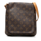 ルイ ヴィトン モノグラム ミュゼットサルサ ショート ショルダーバッグ M51258 ブラウン PVC レザー レディース LOUIS VUITTON 【中古】