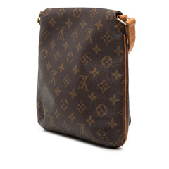 ルイ ヴィトン モノグラム ミュゼットサルサ ショート ショルダーバッグ M51258 ブラウン PVC レザー レディース LOUIS VUITTON 【中古】