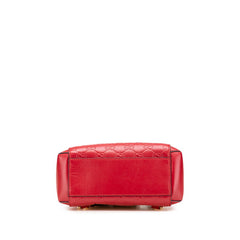 グッチ グッチシマ パドロック リュック バックパック 498194 レッド レザー レディース GUCCI 【中古】