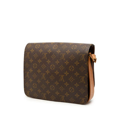 ルイ ヴィトン モノグラム カルトシエールGM 斜め掛け ショルダーバッグ M51252 ブラウン PVC レザー レディース LOUIS VUITTON 【中古】