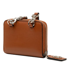 ヴァレンティノ カードケース コインケース ブラウン レザー レディース VALENTINO 【中古】
