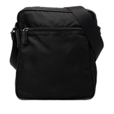 プラダ 三角ロゴプレート 斜め掛け ショルダーバッグ V160 ブラック ナイロン レディース PRADA 【中古】