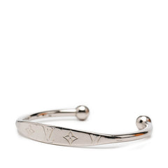 ルイ ヴィトン モノグラム ジョンク ブレスレット サイズ:M M64839 シルバー メタル メンズ LOUIS VUITTON 【中古】