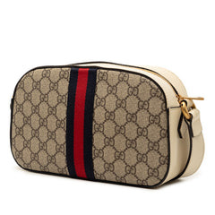 グッチ GGスプリーム オフィディア 斜め掛け ショルダーバッグ 681064 ベージュ アイボリー PVC レザー レディース GUCCI 【中古】