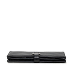 エルメス ベアンスフレ 長財布 □P刻印 2012 ノワール シルバー金具 シェーブル レディース HERMES 【中古】