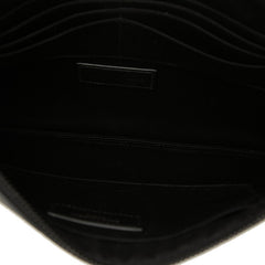 サンローラン YSLロゴ 形押し クラッチバッグ セカンドバッグ 453249 ブラック レザー レディース SAINT LAURENT 中古