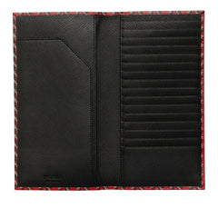 プラダ 長財布 札入れ レッド ブラック グレー サフィアーノレザー レディース PRADA 中古