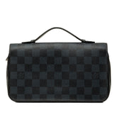 ルイ ヴィトン ダミエ コバルト ジッピー XL 長財布 N41590 ブラック ネイビー PVC レザー メンズ LOUIS VUITTON 中古